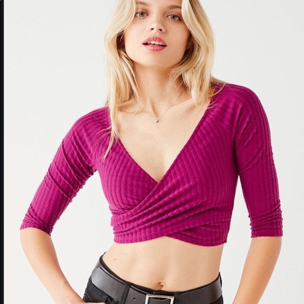 UO Ballet cropped wrap top